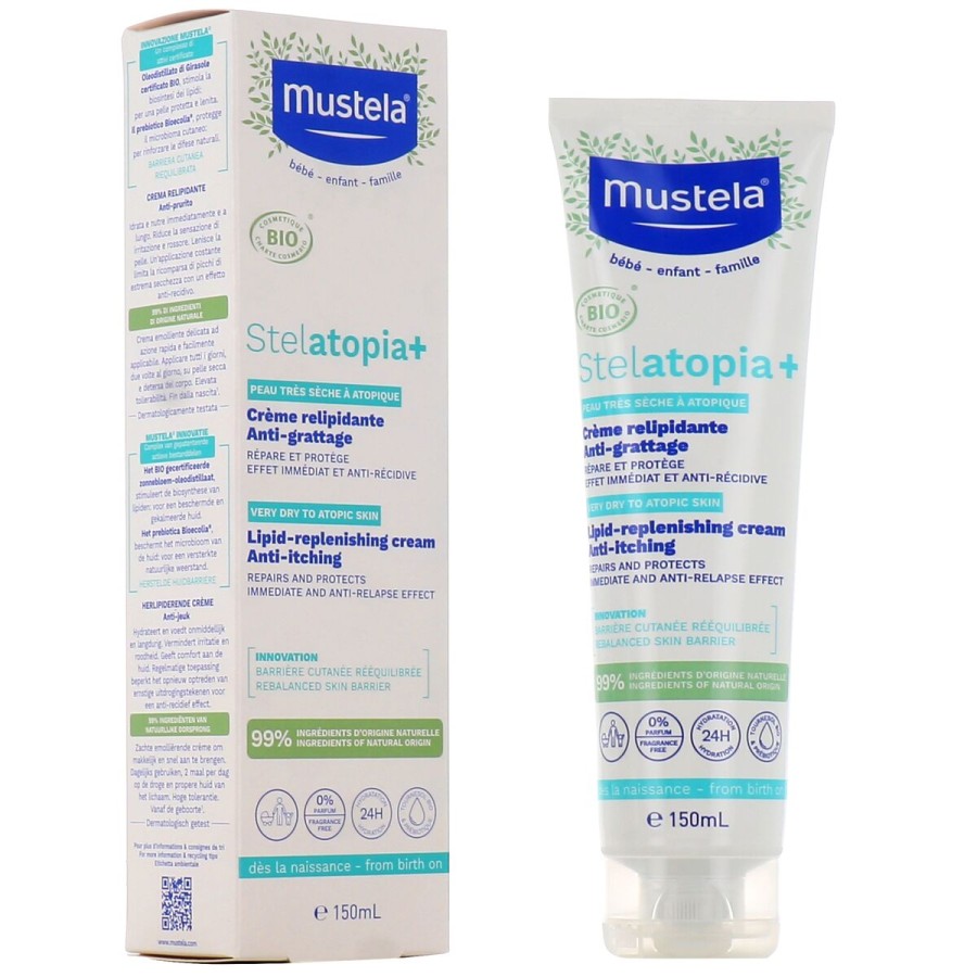 Reparerande kräm Baby Mustela Stelatopia + 150 ml