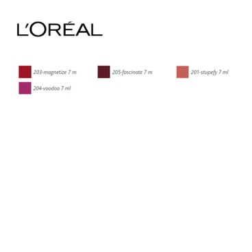 Läppglans Rouge Signature Metallics L'Oreal Make Up (7 ml) 7 ml