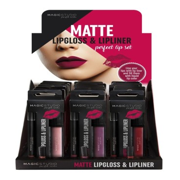 Sminkset Magic Studio Matte Lipgloss & Lipliner (2 pcs)