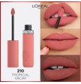 flytande läppstift L'Oreal Make Up Infaillible Matte Resistance Tropical Vacay Nº 210 (1 antal)