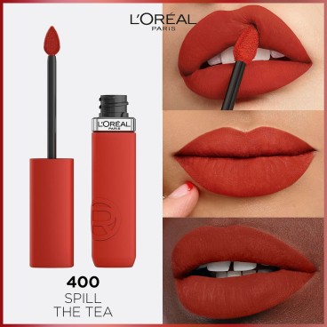 flytande läppstift L'Oreal Make Up Infaillible Matte Resistance Spill the Tea Nº 400 (1 antal)