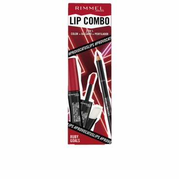 Sminkset Rimmel London Lip Combo 3 Delar Ruby Goals