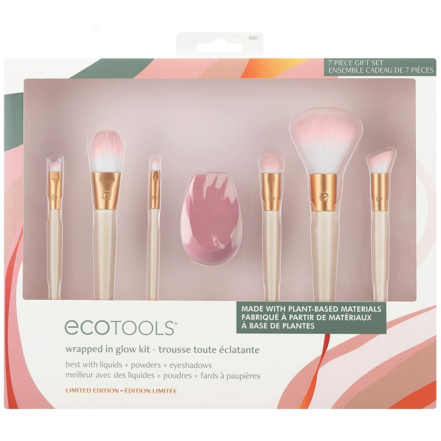 Sminkborstar, set Ecotools Wrapped In Glow Begränsad utgåva 7 Delar