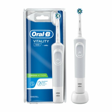 Elektrisk Tandborste Vitality Cross Action Oral-B Vit (1 Delar)