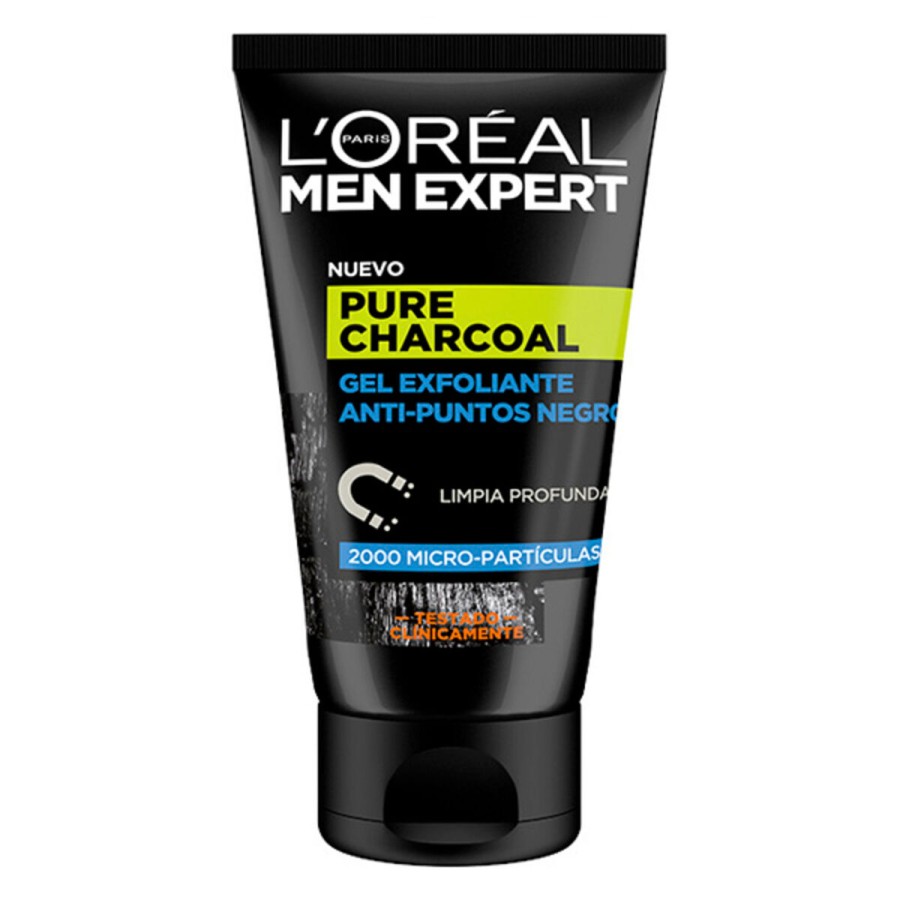 Ansiktsskrubb Pure Charcoal L'Oreal Make Up Men Expert (100 ml) 100 ml