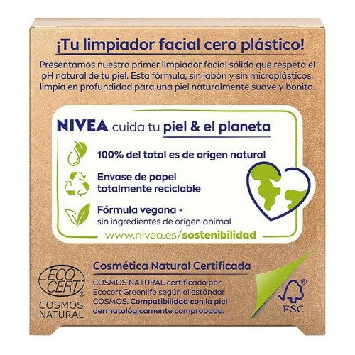 Rengörande ansiktsgel Naturally Clean Nivea 94491 Fast Exfoliering Aktivt kol 75 g