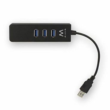 USB-HUB Ewent AAOAUS0127 3 x USB 3.1 RJ45 Plug and Play