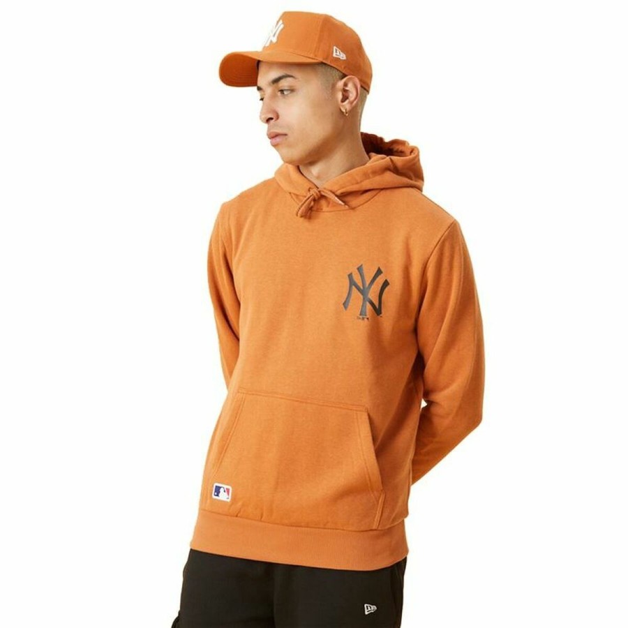 New Era 连帽运动衫 男式 MLB 纽约洋基队队服 棕色