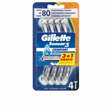 Gillette 一次性剃须刀 传感器 3 舒适 4 数量